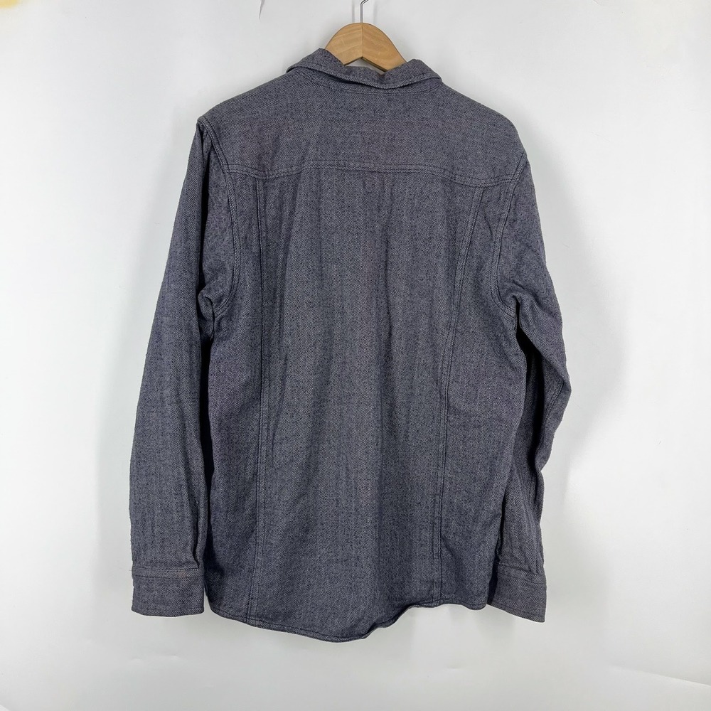 Kavu Mens Herringbone Flannel Lined Snap Down Lined Shirt Size L - Picture 2 of 13